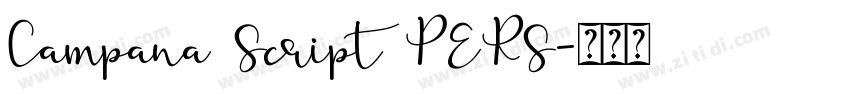 Campana Script PERS字体转换